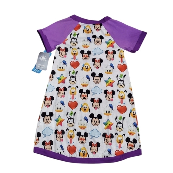 NWT Disney Store World of Disney Emoji Nightshirt Girl's Nightgown 5/6 - Picture 4 of 7